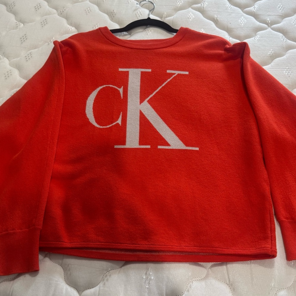 Calvin Klein Jeans Vibrant Orange Sweater